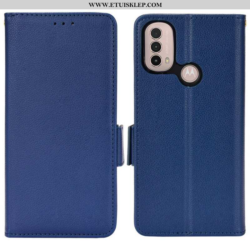 Etui Folio do Moto E40 / E30 / E20 Skórzany Futerał Flap Double Nowe Kolory